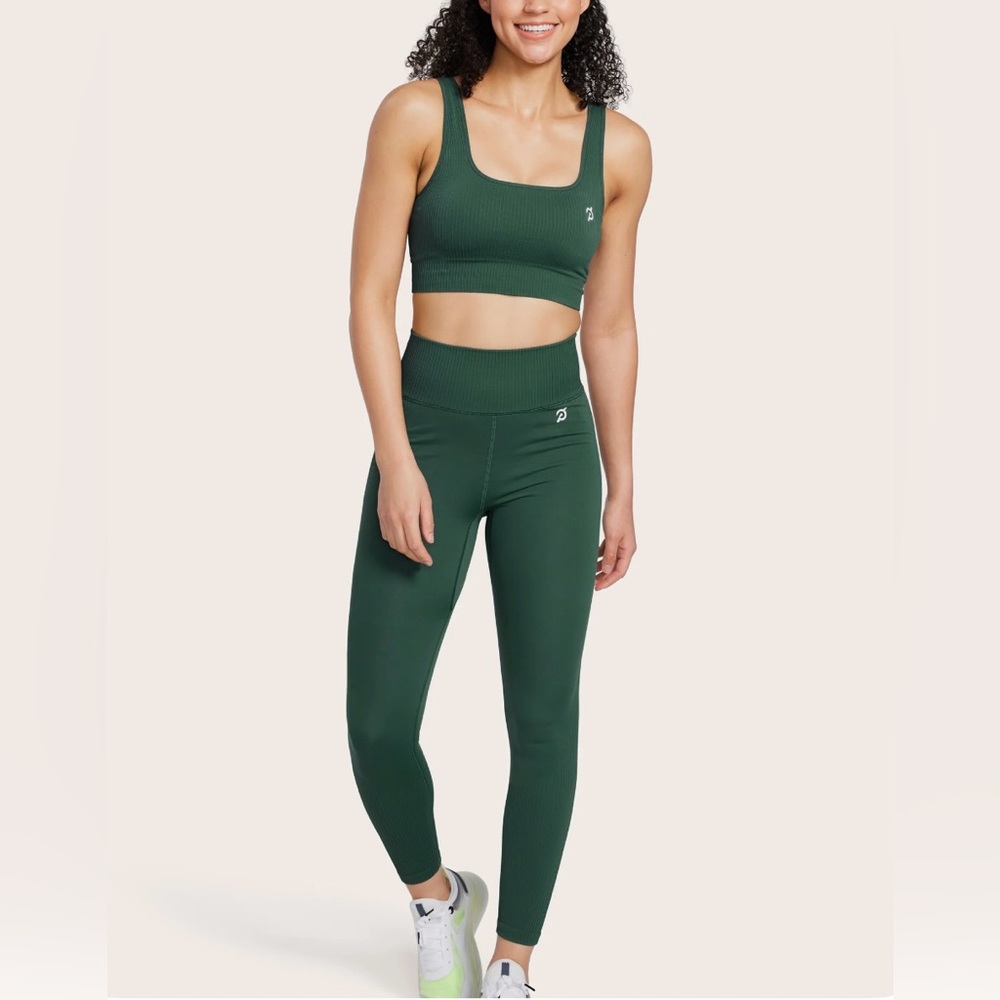 Seamless High Rise Legging. Green. Medium/large